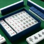 Wholesale Professional Mahjong Set - Navy Blue 166 Acrylic Tournament Tiles