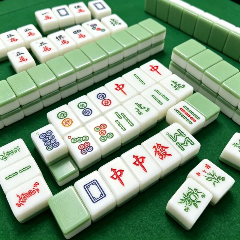 Premium Wholesale Sage Green Mahjong Set Modern American Tiles